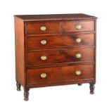 REGENCY MAHOGANY CHEST OF DRAWERS