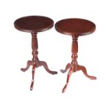 PAIR OF MAHOGANY WINE TABLES