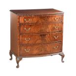 MAHOGANY BOW FRONT CHEST OF DRAWERS