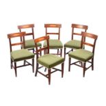 SET OF SIX GEORGIAN MAHOGANY BAR BACK DINING ROOM CHAIRS