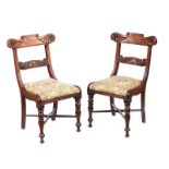 PAIR OF WILLIAM IV MAHOGANY SIDE CHAIRS