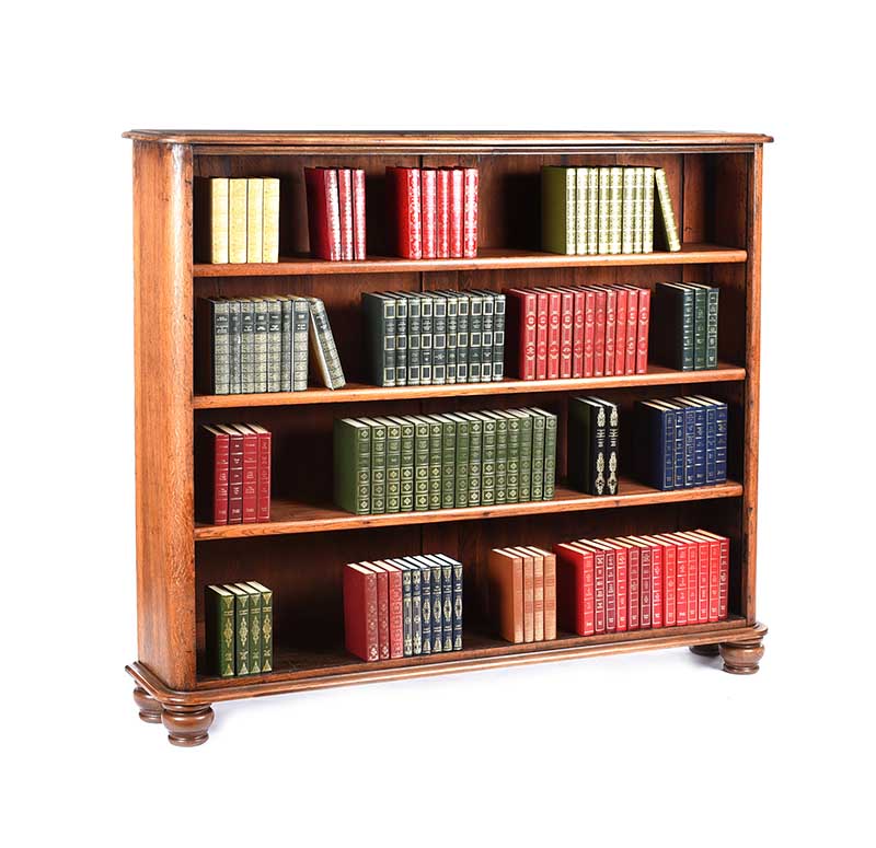 VICTORIAN OAK OPEN BOOKCASE - Image 4 of 4