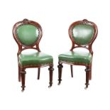 PAIR OF VICTORIAN BALLOON BACK SIDE CHAIRS