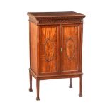 EDWARDIAN MAHOGANY BUTLER'S CABINET