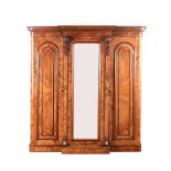 VICTORIAN BREAKFRONT WALNUT WARDROBE