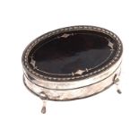 SILVER TORTOISE SHELL TRINKET BOX