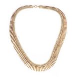 9CT GOLD FAN LINK NECKLACE