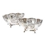 PIERCED SILVER CAKE BASKETS