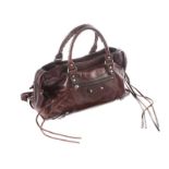 BALENCIAGA BROWN LEATHER HANDBAG