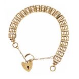 9CT GOLD GATE LINK BRACELET