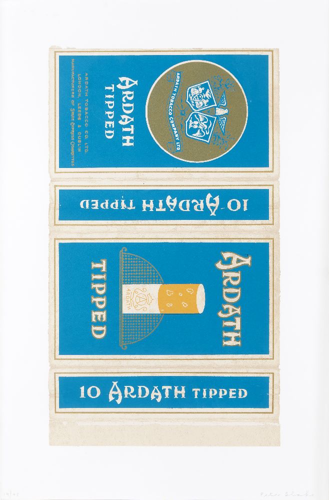 Sir Peter Blake CBE RDI RA, British b.1932- Fag Packet, Ardath tipped, 2006; screenprint in colours,