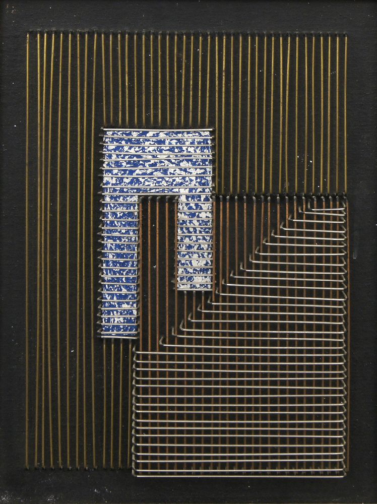 John H Diehl Jr, American b.1982- 'Chromatic,' 1969; mixed media relief construction, signed,