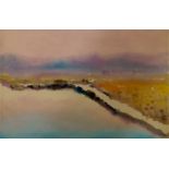 British Contemporary School, early 21st century- River landscape; watercolour, signed