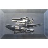 Sergio Santi, Italian, late 20th century- Untitled; aluminium relief construction; signed,