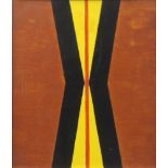 Roy Conn, British b.1931- Untitled abstract composition; oil on panel, signed and dated 1964 verso