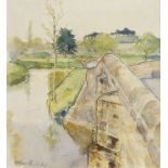 Norman Garstin, Irish 1847-1926- Butterworth Ridge; watercolour, titled in pencil, 24x22cm