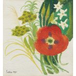 Mary Fedden OBE, British 1915-2012- Poppy; watercolour, signed and dated 1990 in pencil, 14x13cm, (