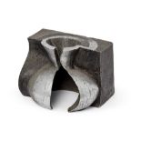 Jonathan Clarke, British b. 1961- Empty Pot, 1981; aluminium, stamped 'JC 8140', 22x18x23cm (ARR)