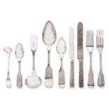 A large collection of mostly American coin silver flatware, late 19th century, together with various