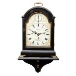 A George III ebonised Grande Sonnerie bracket clock by I. Simmons of Manchester, the case with