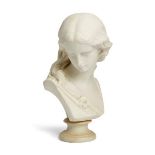 A Copeland Parian bust of Clyte (Purity), 19th century, impressed moulded to the back, Ceramic and