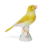 A Meissen porcelain model of a Canary, c.1972, blue crossed swords marks, incised 2.2.7, impressed