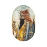 A Sikh portrait on ivory of Maharaja Kharack Singh (1801-1840), North India, circa 1850, gouache