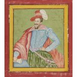 King James I of England, After a European print, Rajasthan, North India, probably 19th century,