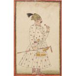 A portrait of the Emperor Muhammad Shah, Mankot, 2nd quarter 18th century, opaque pigments on