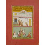 An illustration from a series on musical modes (Ragamala) Malpura, North India, mid-18th century,