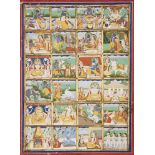 Twenty Four Avatars of Vishnu signed Ganesh Chateraki, Jaipur, Rajasthan, North India, circa 1900,