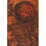 Mumtaz Ali Khan, b. 1947, SURYA-RAKSHASA, 1976, mixed media on paper, artists proof 3/15, signed