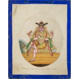 A group of paintings from an album of Hindu deities, South India, Tanjore, circa 1850, opaque