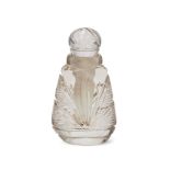 A Mughal rock crystal carved floral perfume flask, India, 19th century, the flask of slightly
