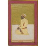 A Mughal noble, Provincial Mughal school, second half 18th century, opaque pigments and gold on