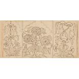 A study of flowers, Provincial Mughal, India, second half 18th century, drawing on paper, comprising