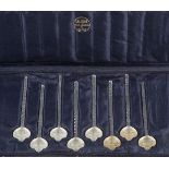 René Lalique (1860-1945), a set of eight clear and frosted glass cocktail sticks ‘Barr’, No.3893,