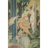 WITHDRAWN 'The Judgement of Paris', a watercolour 20th Century,