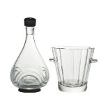 Simon Gate (1883-1945), an Orrefors Art Deco cut glass decanter and stopper c.1926, engraved Of, GA,