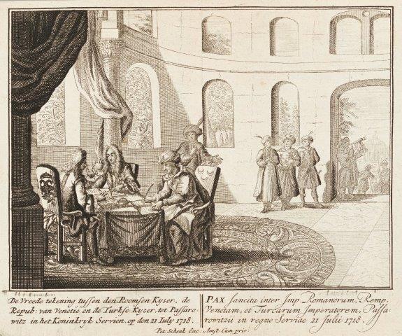 Pieter Schenk the Elder, German 1660-1718/19- Marine and group figure in interiors and exterior - Image 2 of 4