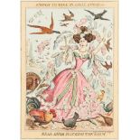 Robert Seymour, British 1798-1836- Enough to Make an Angel Swear or- Real Birds Plucking the Sham,
