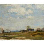 Dorothy E Stenhouse, early 20th century- A Landscape; oil on canvas, bears inscribed label