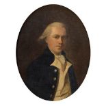 British School, late 18th century- Portrait a gentleman traditionally held to be Mr Jarritt, half-