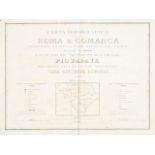 Italian School, mid 19th century- Carta Topografica di Roma e Comarca Disegnata ed Incisa dell'