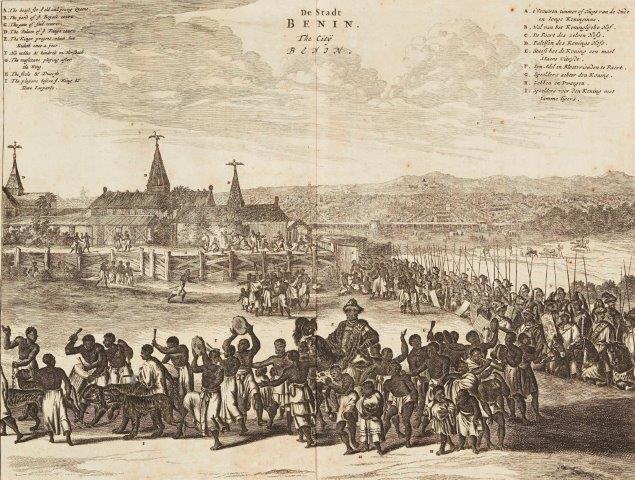 John Ogilby, British 1600-1676- Egiptische Piramiden and de Stadt Benin, 1670; etchings on laid - Bild 2 aus 2