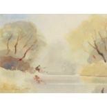Philip Wilson Steer OM NEAC, British 1860-1942- The Lone Fisherman, 1929; watercolour, signed and