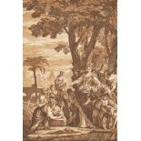 After Paolo Caliari, known as Paolo Veronese, Italian 1528-1588- The Finding of Moses, 1741; sepia