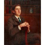 Leonard Campbell Taylor RA, British 1874-1969- Portrait of Colin M C Taylor; oil on panel, signed