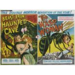 The Beast from the Haunted Cave/The Wasp Woman, 1959 , a double bill poster, printed by Electric (