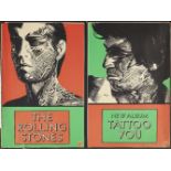 The Rolling Stones, Tattoo You, an offset lithograph poster, 76 x 102cm, together with another